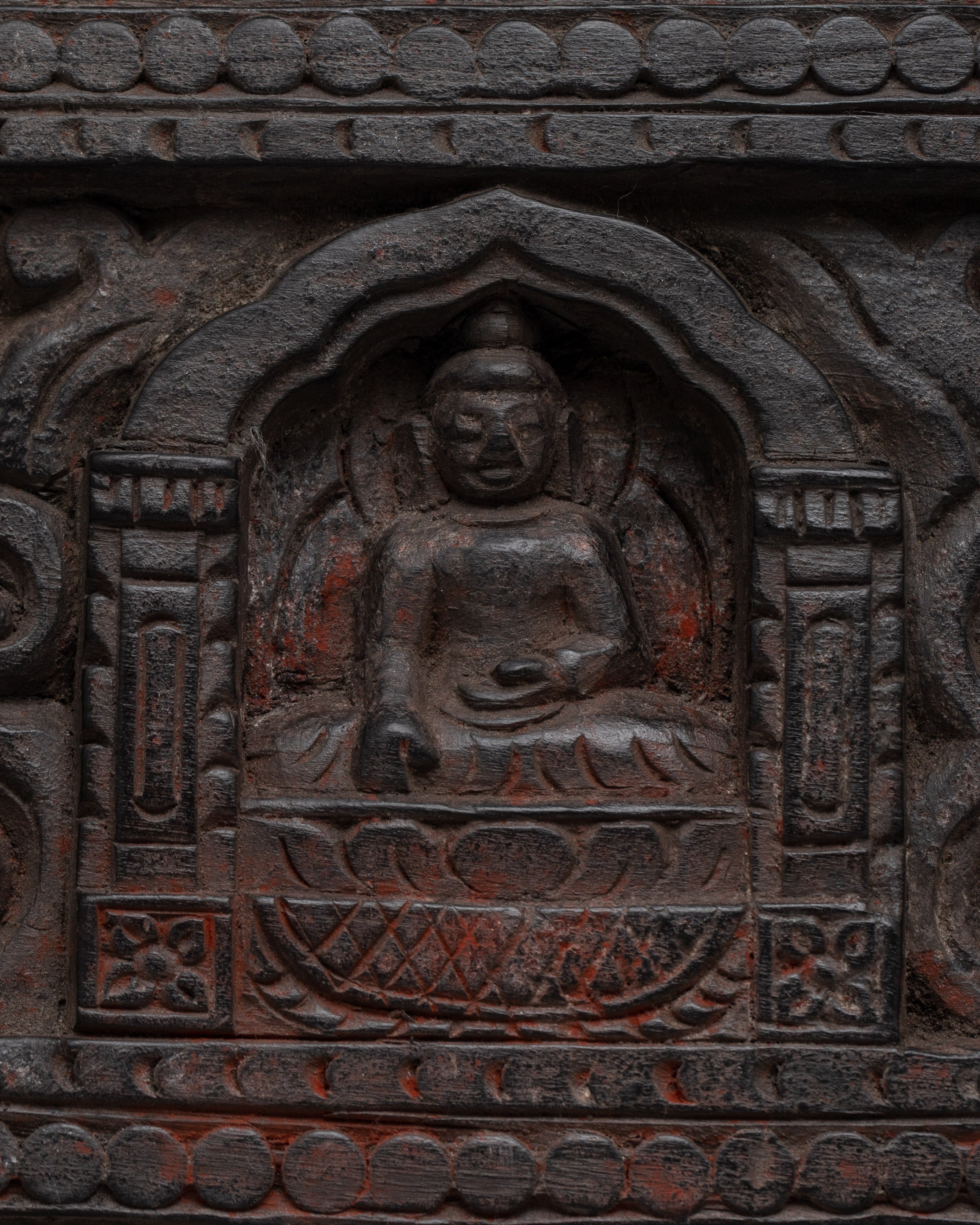 Traditional Wooden Buddha Relief Wall Art | Three Buddha Set Wall Hanging