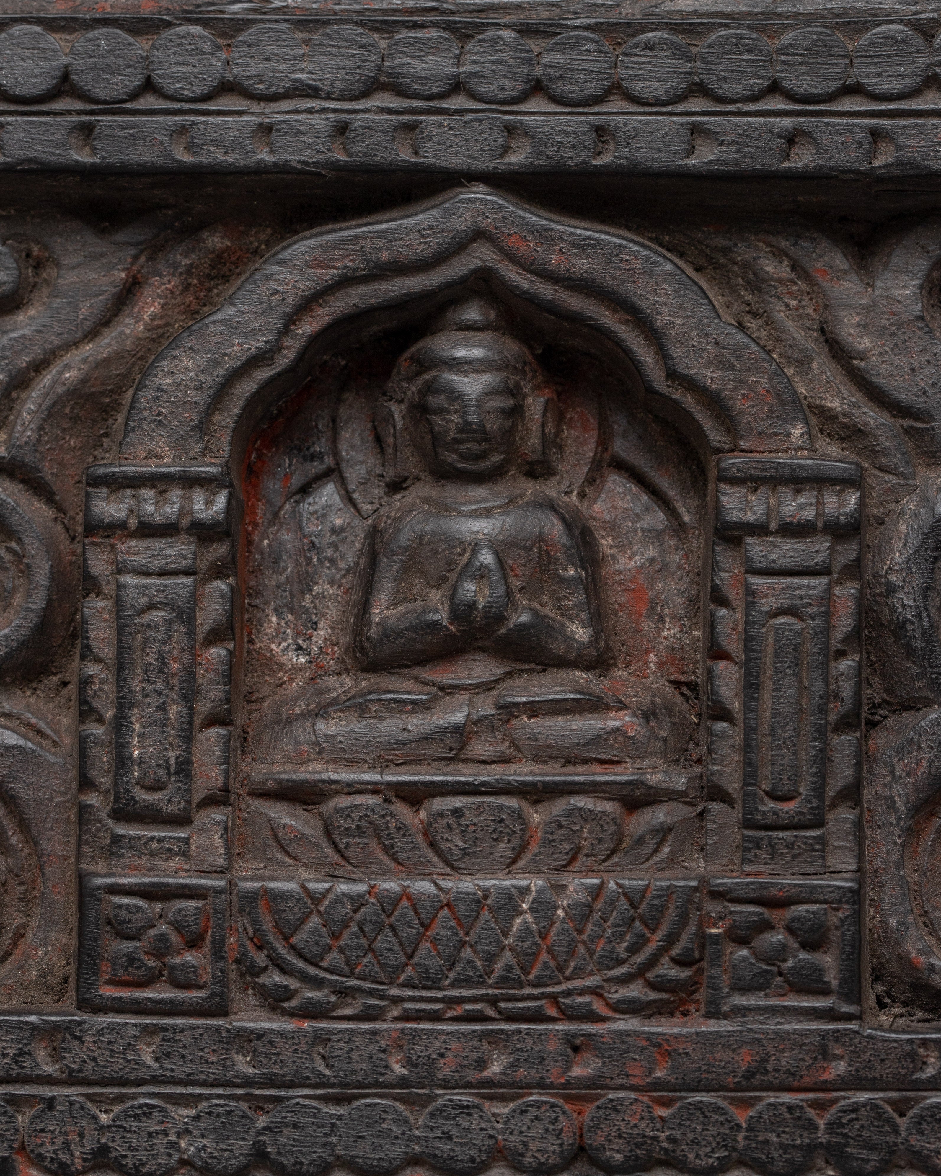 Traditional Wooden Buddha Relief Wall Art | Three Buddha Set Wall Hanging