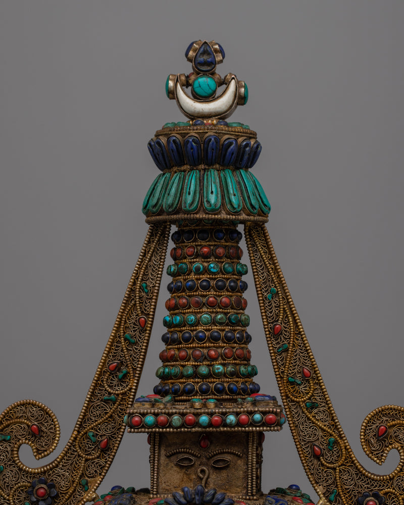 Traditional Tibetan Stupa | Handcrafted Buddhist Symbol for Meditation and Spiritual Practices