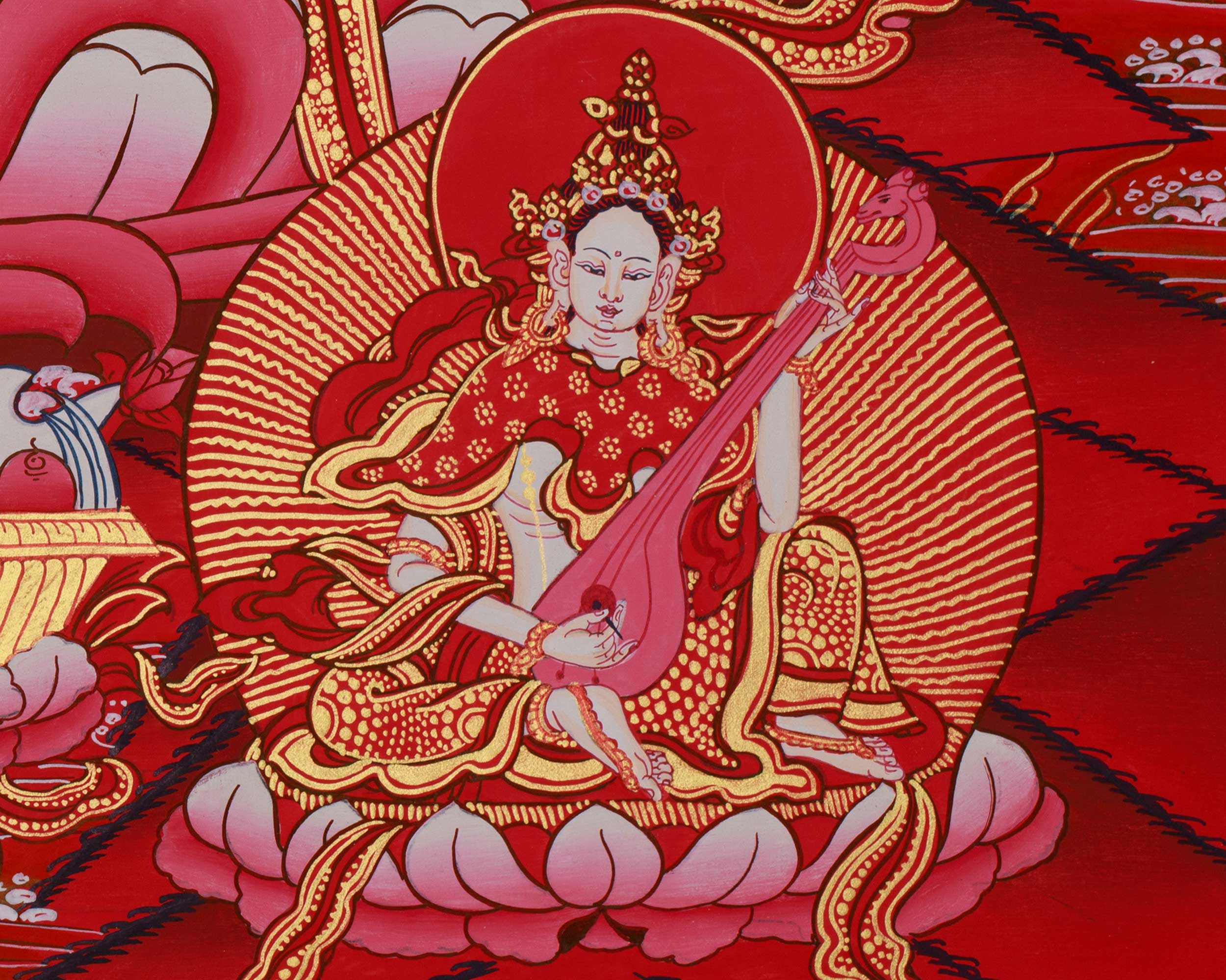 Himalayan Deity Green Tara Thangka | Hand Painted Tibetan Buddhist Art | Mother of Liberation