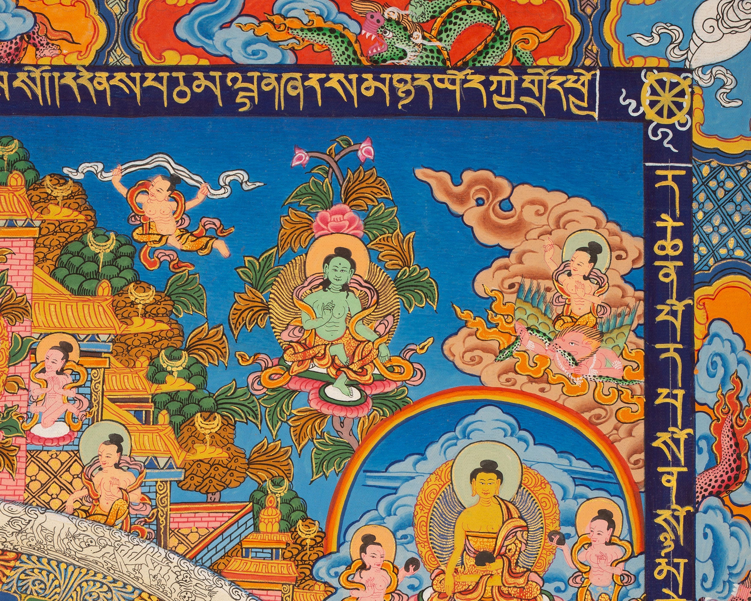 Maitreya Buddha Mandala Thangka | Sacred Art of the Future Buddha