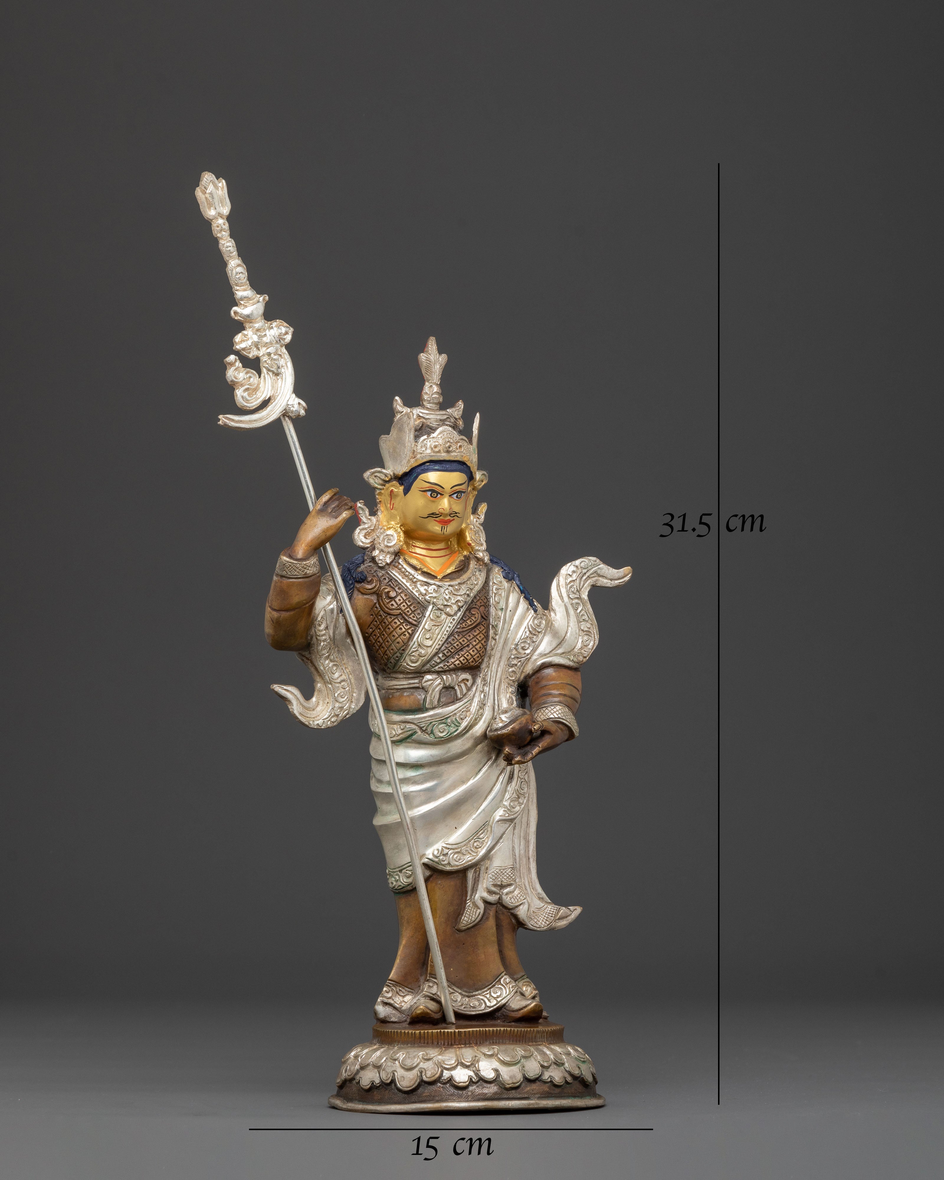 Buddhist Guru Rinpoche Deity Statue | Buddhist Altar Sculpture