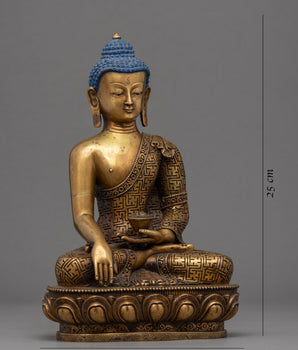 Historical Buddha Relaxation Sculpture | Buddhist Deity Figurine For Ritual