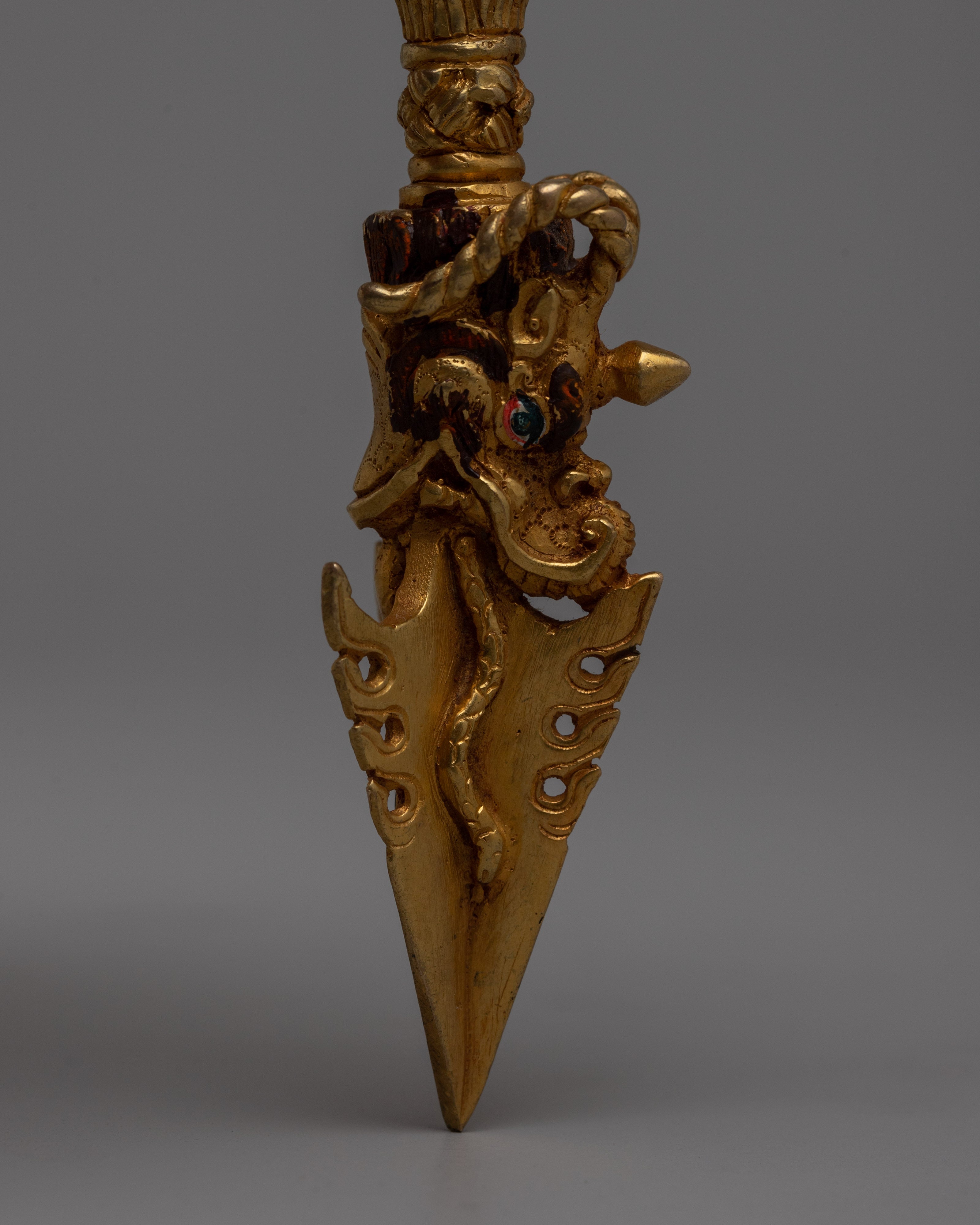 Wooden Base Phurba | Personalized Spiritual Tool for Ritualistic Practices