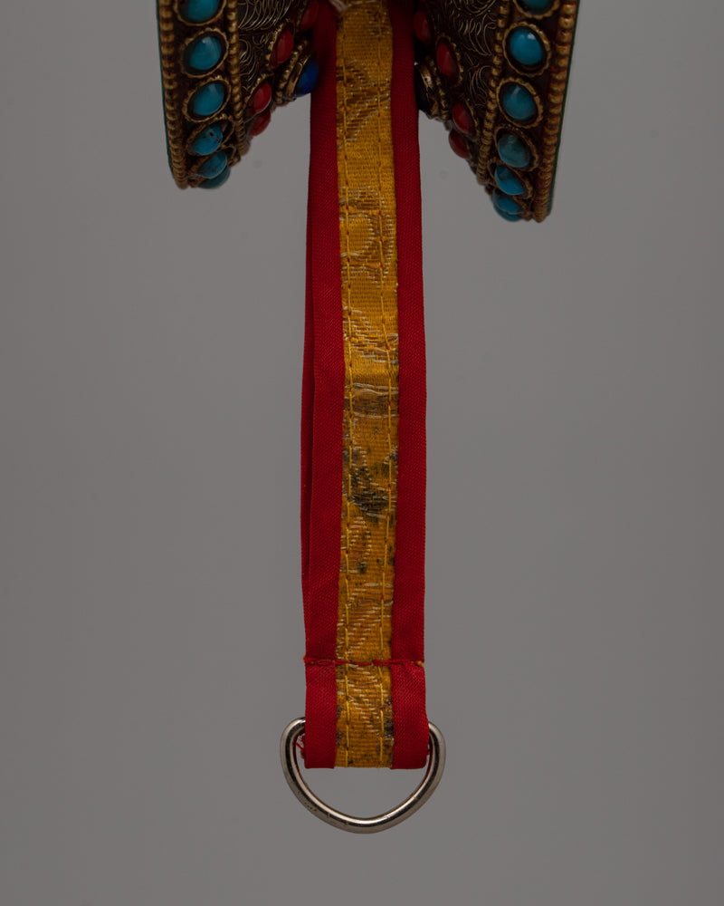 Tibetan Damaru Decoration | Ritual Ornament for Devotional Practice