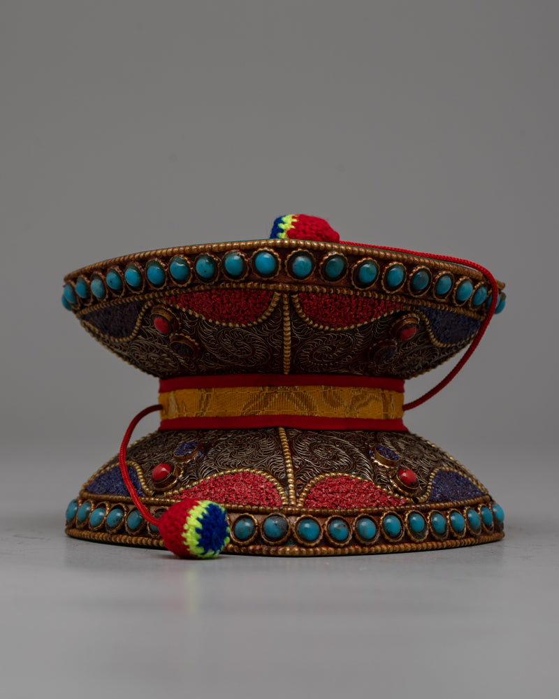 Tibetan Damaru Decoration | Ritual Ornament for Devotional Practice