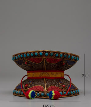 Tibetan Damaru Decoration | Ritual Ornament for Devotional Practice