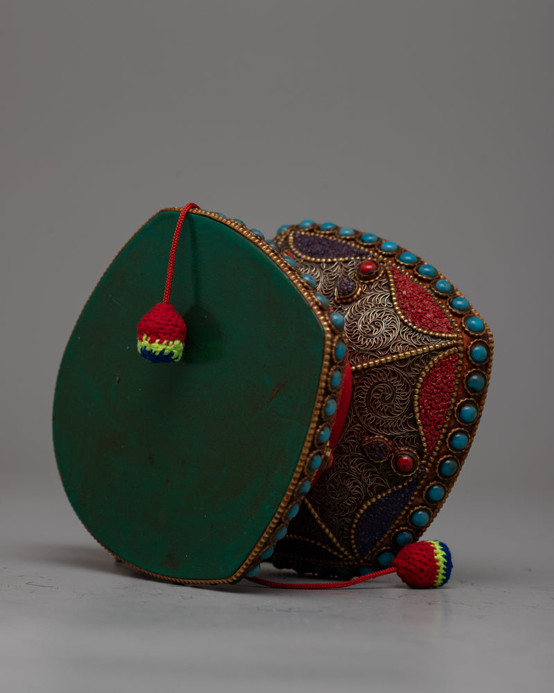 Tibetan Damaru Decoration | Ritual Ornament for Devotional Practice