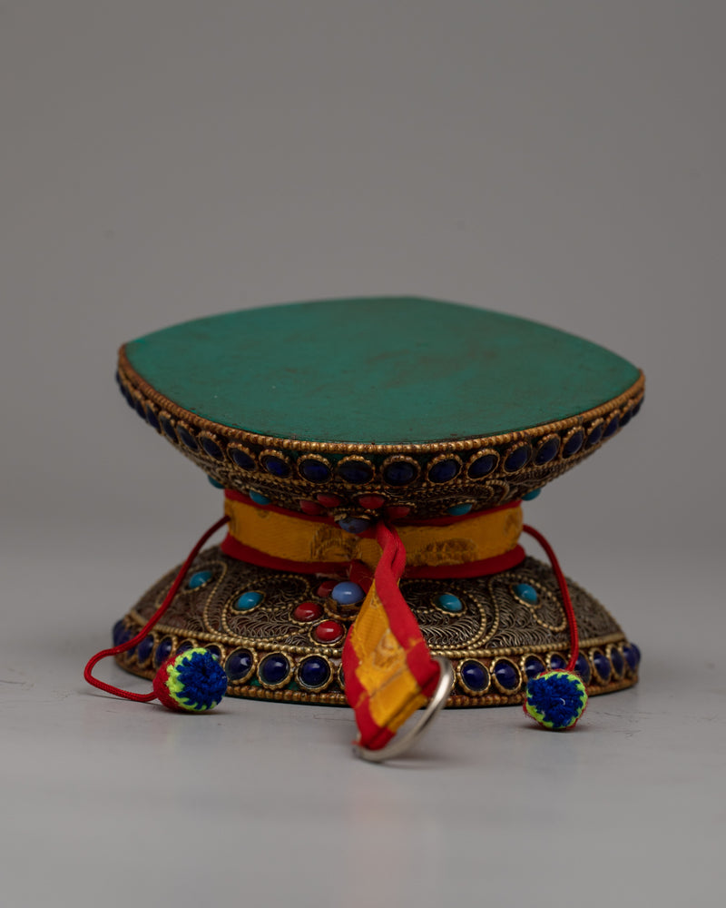 Handmade Damaru Tibetan | Personalized Ritual Drum for Spiritual Devotion