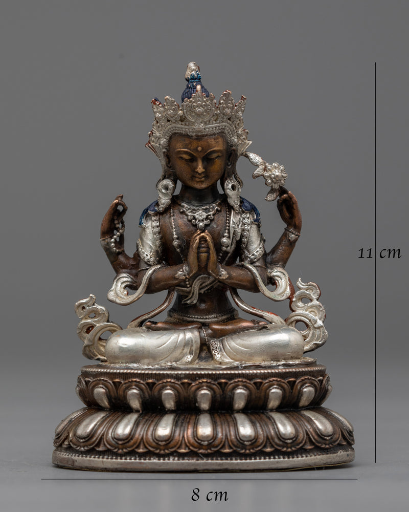 Avalokiteshvara Chenrezig Bodhisattva Statue | Radiant Symbol of Compassion and Enlightenment