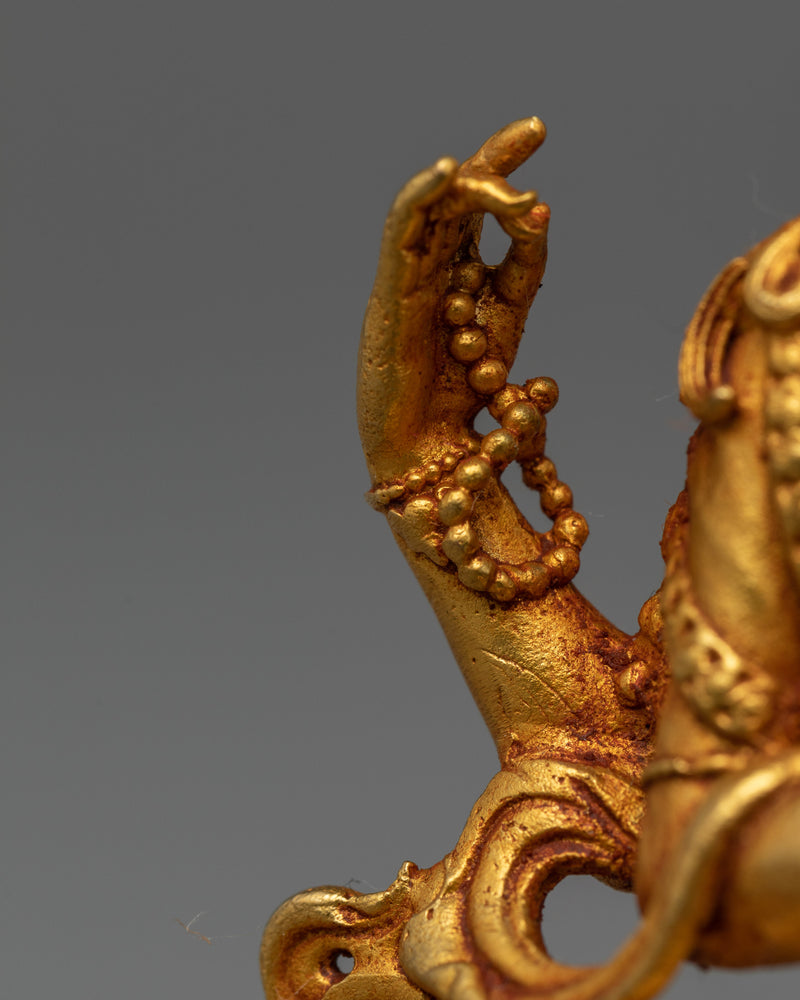 Gold Plated Chenrezig Statue | Serene Symbol of Compassionate Wisdom