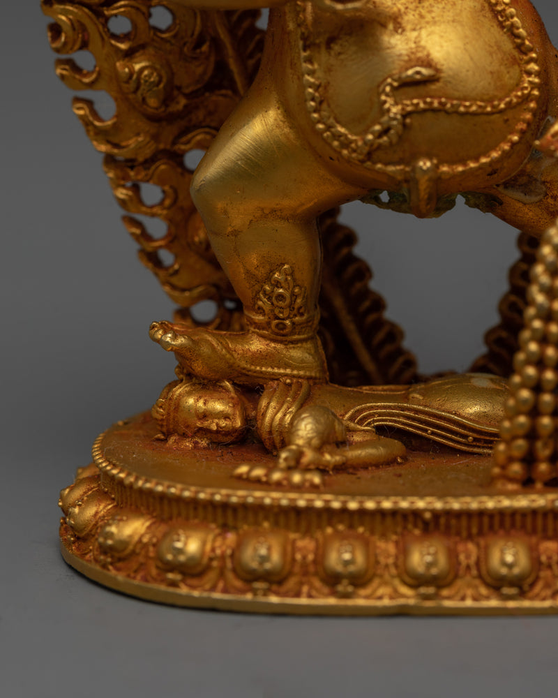 Machine-Made Black Dzambhala Statue | Effortlessly Capturing the Essence of the Iconic Tibetan Deity