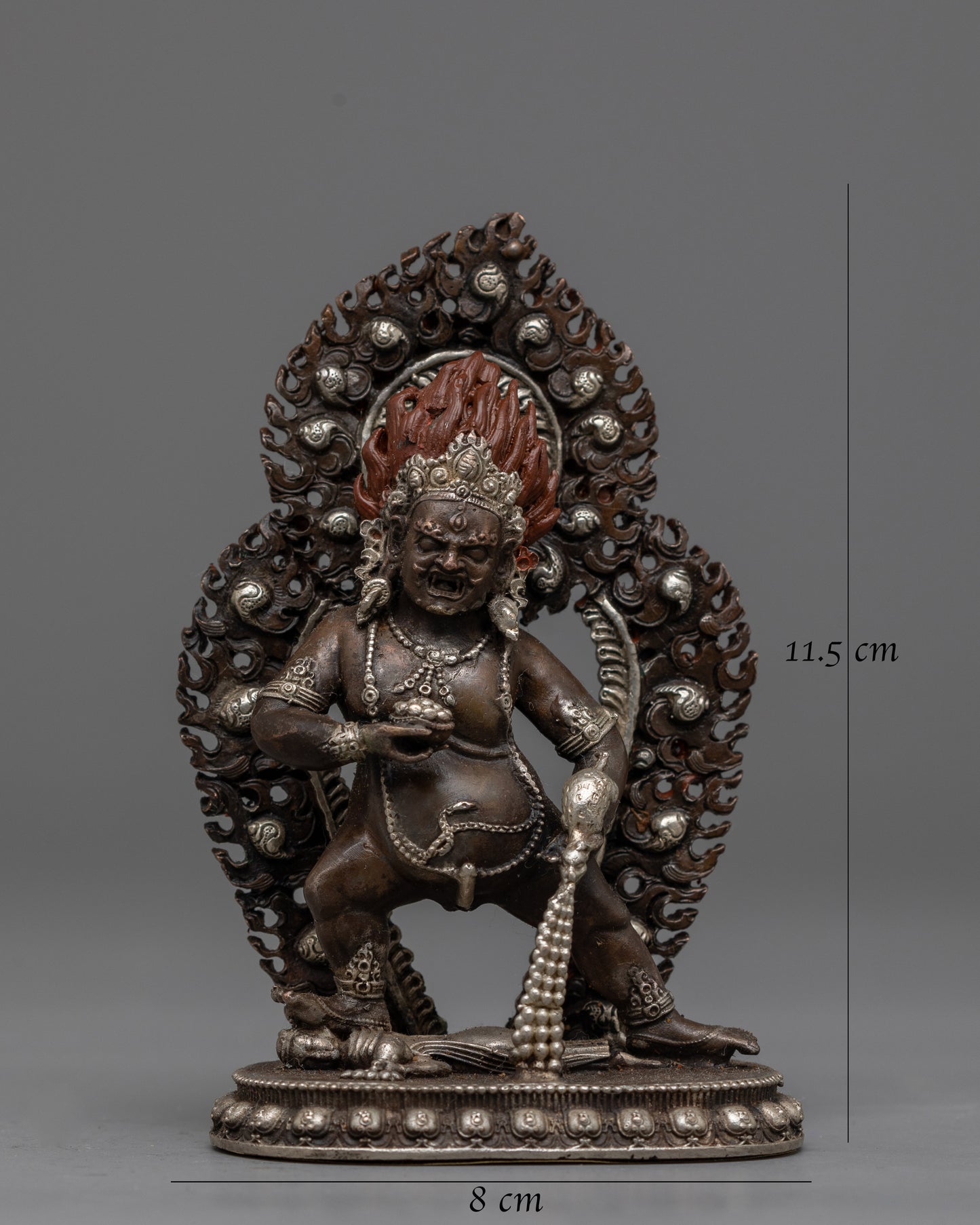 Copper Black Dzambhala Statue | Radiant Symbol of Prosperity in Tibetan Buddhist Tradition