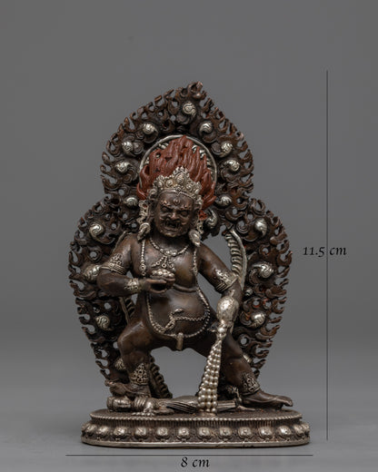 Copper Black Dzambhala Statue | Radiant Symbol of Prosperity in Tibetan Buddhist Tradition