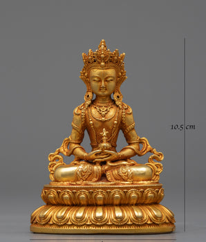 Buddha Amitayus 中文 Statue | Exquisite Statue Radiating Healing Light and Lifeforce Energy