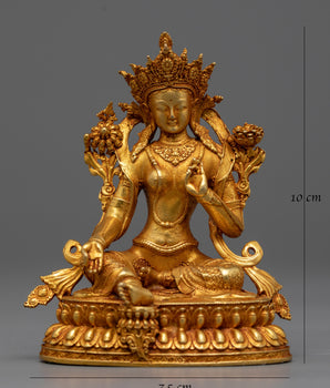 Green Tara Tara Statue | Machine Made Symbol of Compassion and Protection
