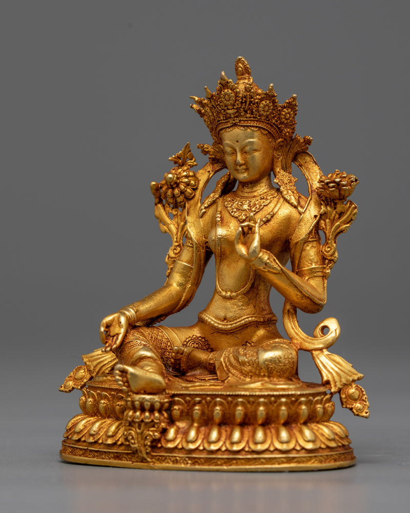 Green Tara Tara Statue | Machine Made Symbol of Compassion and Protection