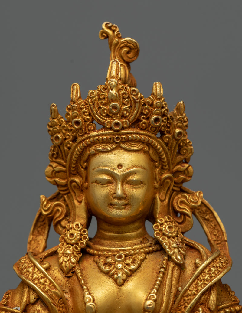 Prajna Paramita Statue | Machine-Crafted Representation of Transcendental Wisdom