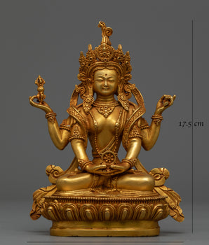 Prajna Paramita Statue | Machine-Crafted Representation of Transcendental Wisdom