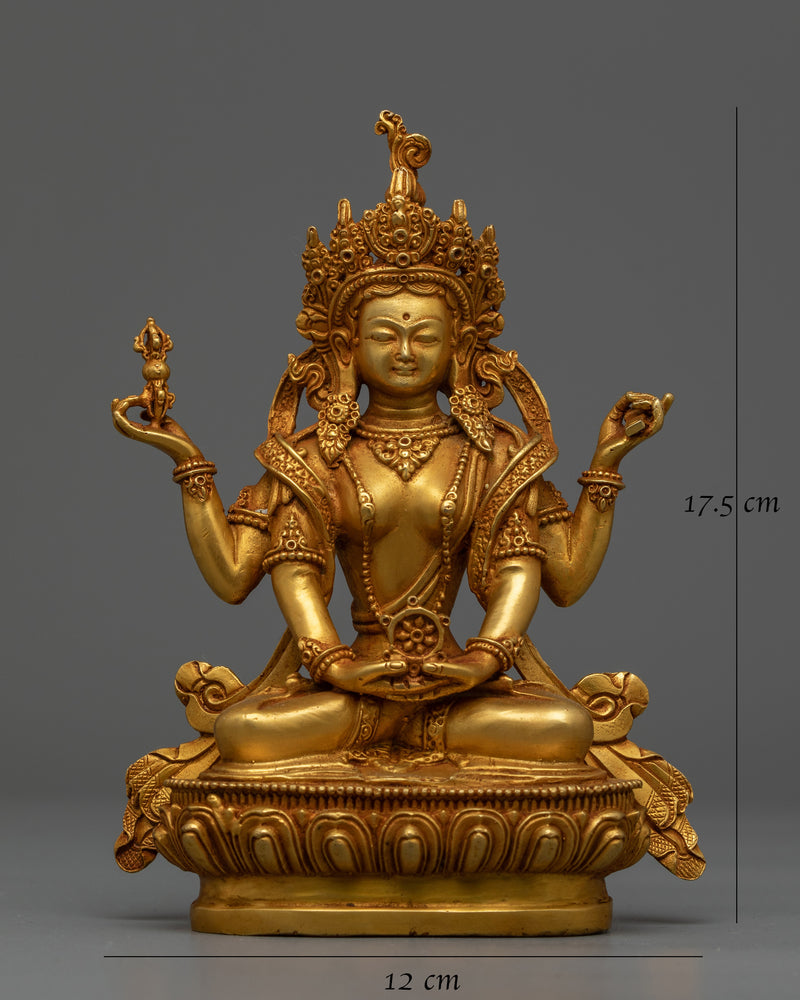 Prajna Paramita Statue | Machine-Crafted Representation of Transcendental Wisdom