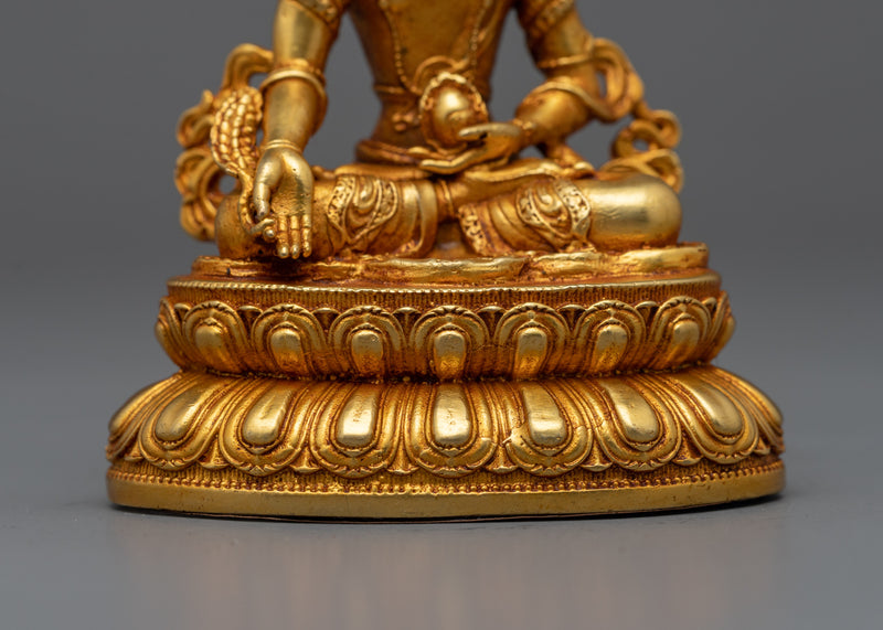 Kshitigarbha Bodhisattva Statue | Electro Gold Plated Symbol of Compassion and Protection