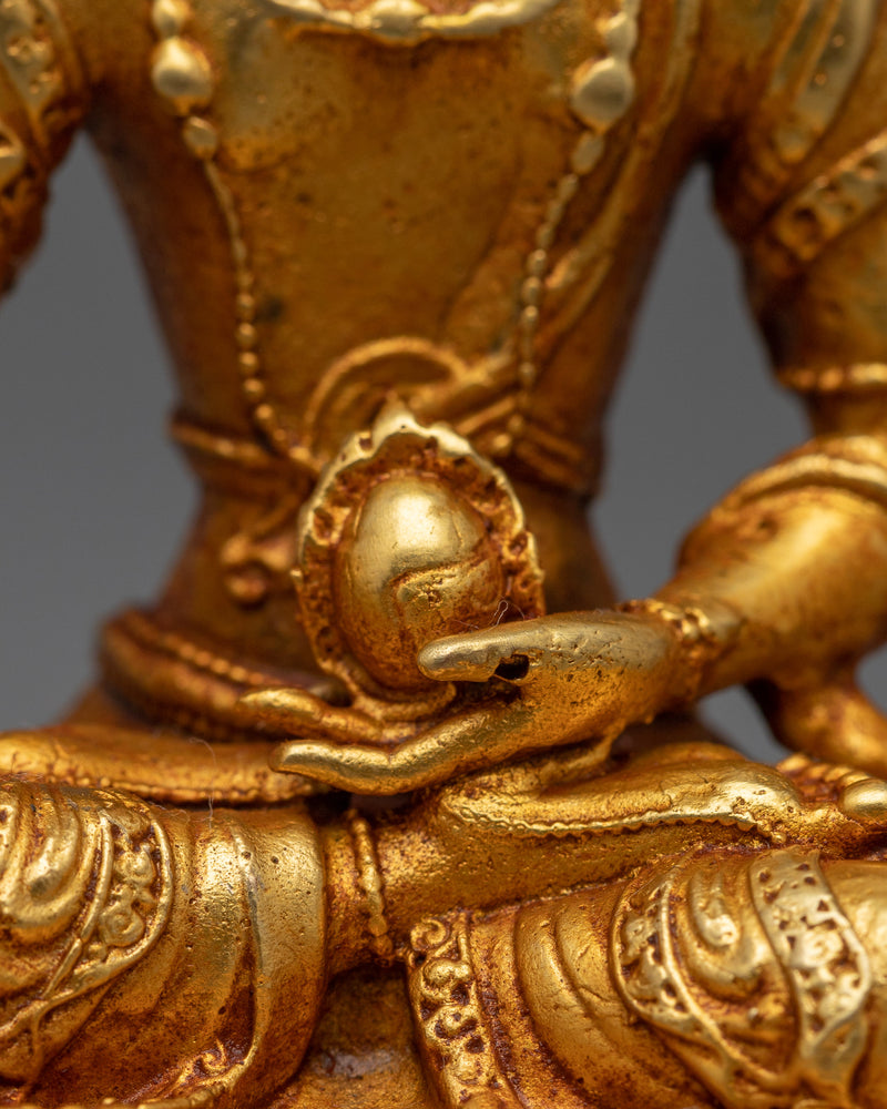 Kshitigarbha Bodhisattva Statue | Electro Gold Plated Symbol of Compassion and Protection