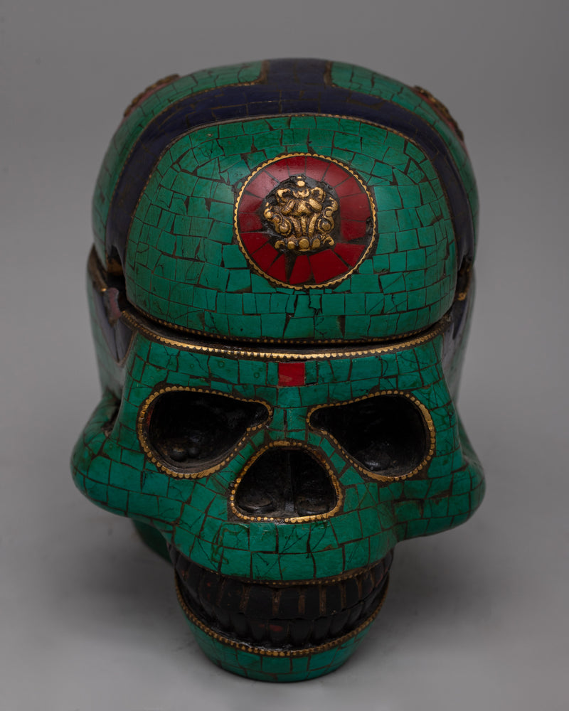 Intricately Carved Resin Skull | Showcasing Fine Attention to Detail