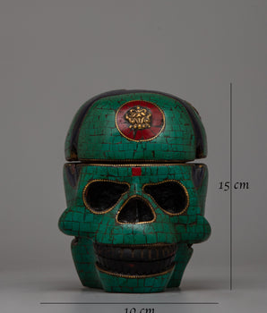Intricately Carved Resin Skull | Showcasing Fine Attention to Detail