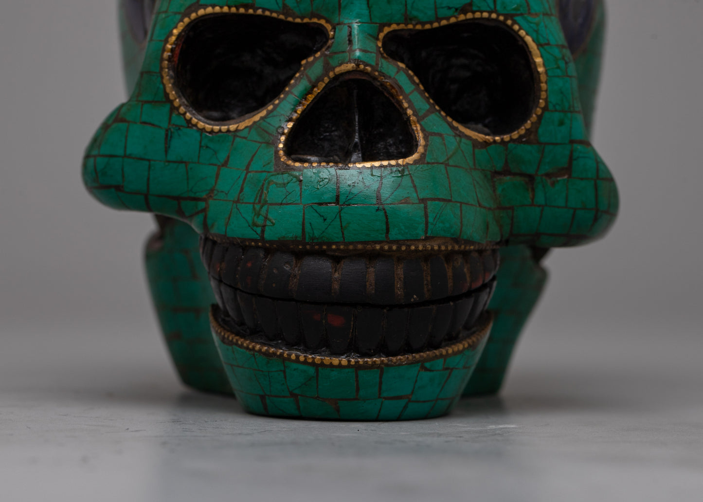 Intricately Carved Resin Skull | Showcasing Fine Attention to Detail