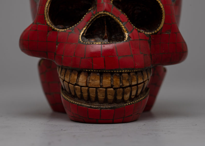 Mini Resin Skull | Ideal for Desk, Shelf, or Mantelpiece