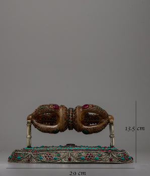 Crystal Vajra with Stand | Harmonizing Energy in Sacred Spaces