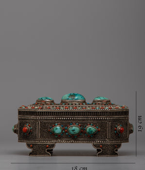 Silver Trinket Box | Decorative Container with Old-World Charm and Character