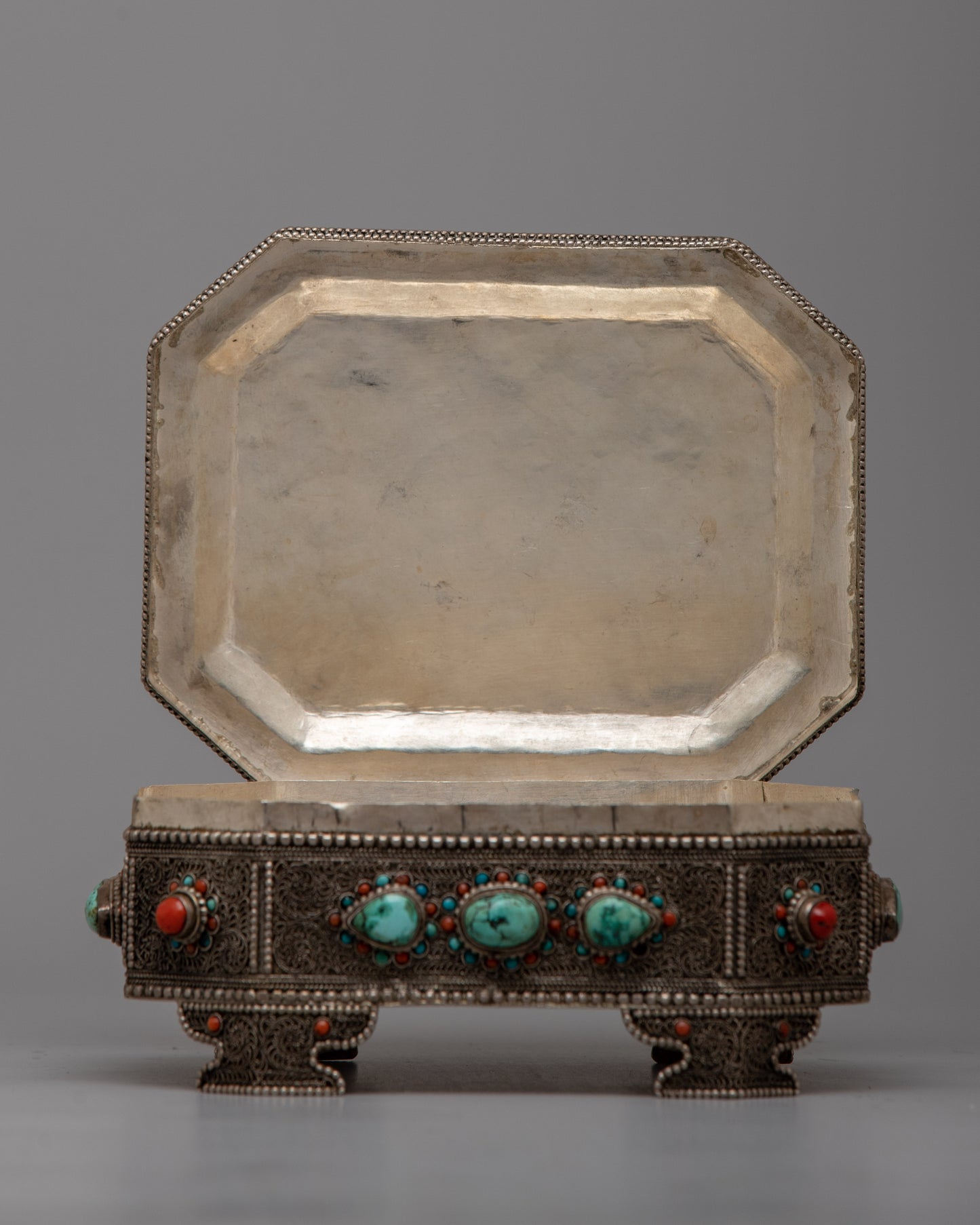 Silver Trinket Box | Decorative Container with Old-World Charm and Character