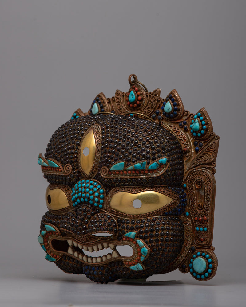 Mask of Bhairava Nepal | Sacred Artifact for Spiritual Rituals and Strength