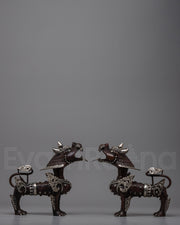 Solid Brass Lion Statue