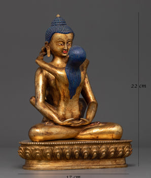 Samantabhadra with Consort Handmade Statue | Union of Compassion and Wisdom