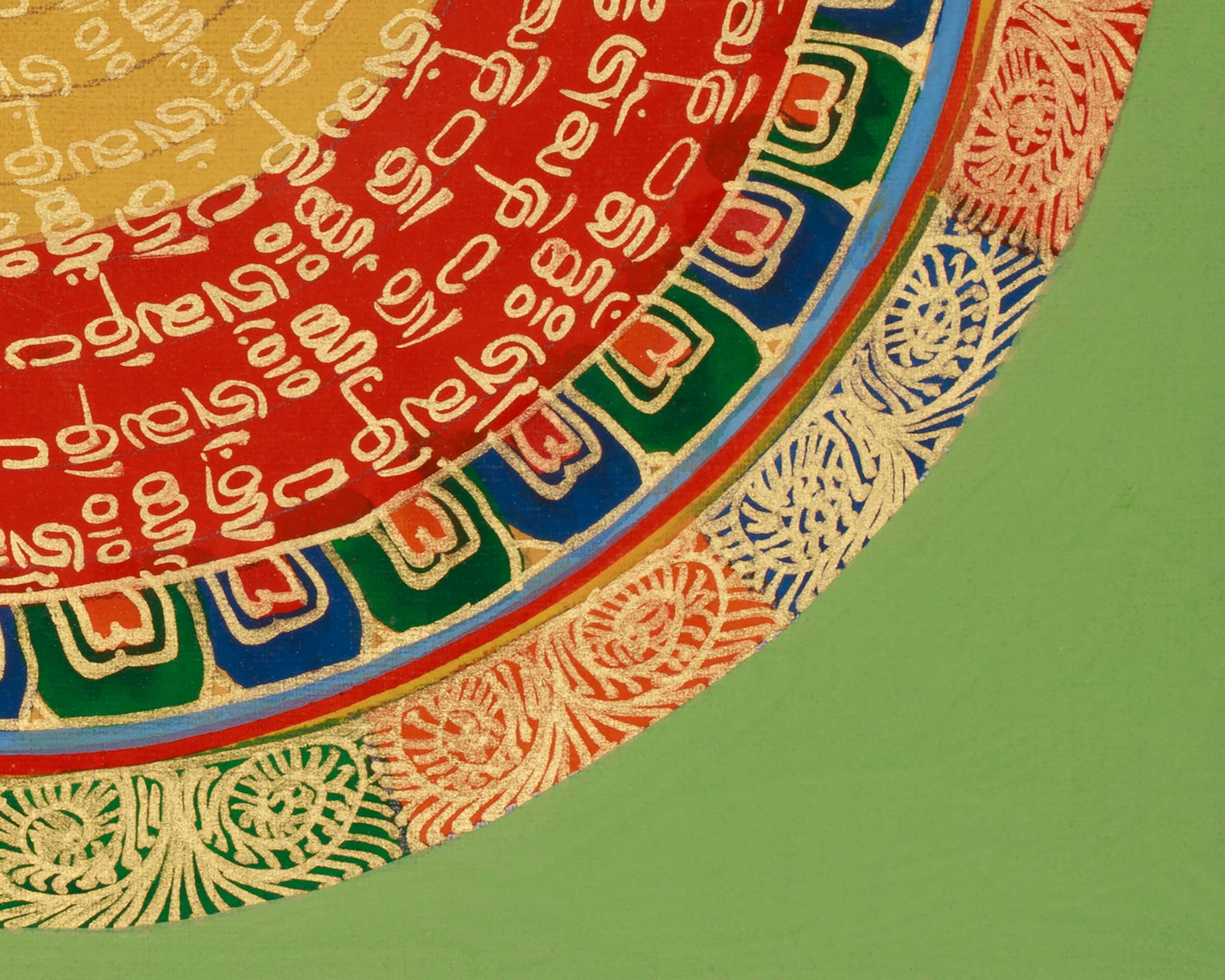 Religious Art of Mantra Mandala | Sacred Tibetan Meditation and Visualization Artwork