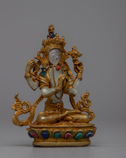 Four Arm Chenrezig Statue | Tibetan Deity of Divine Compassion