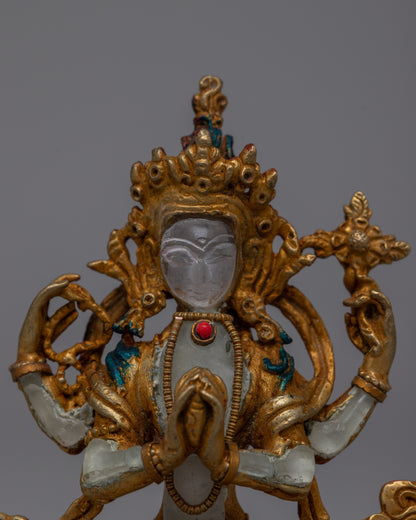 Four Arm Chenrezig Statue | Tibetan Deity of Divine Compassion