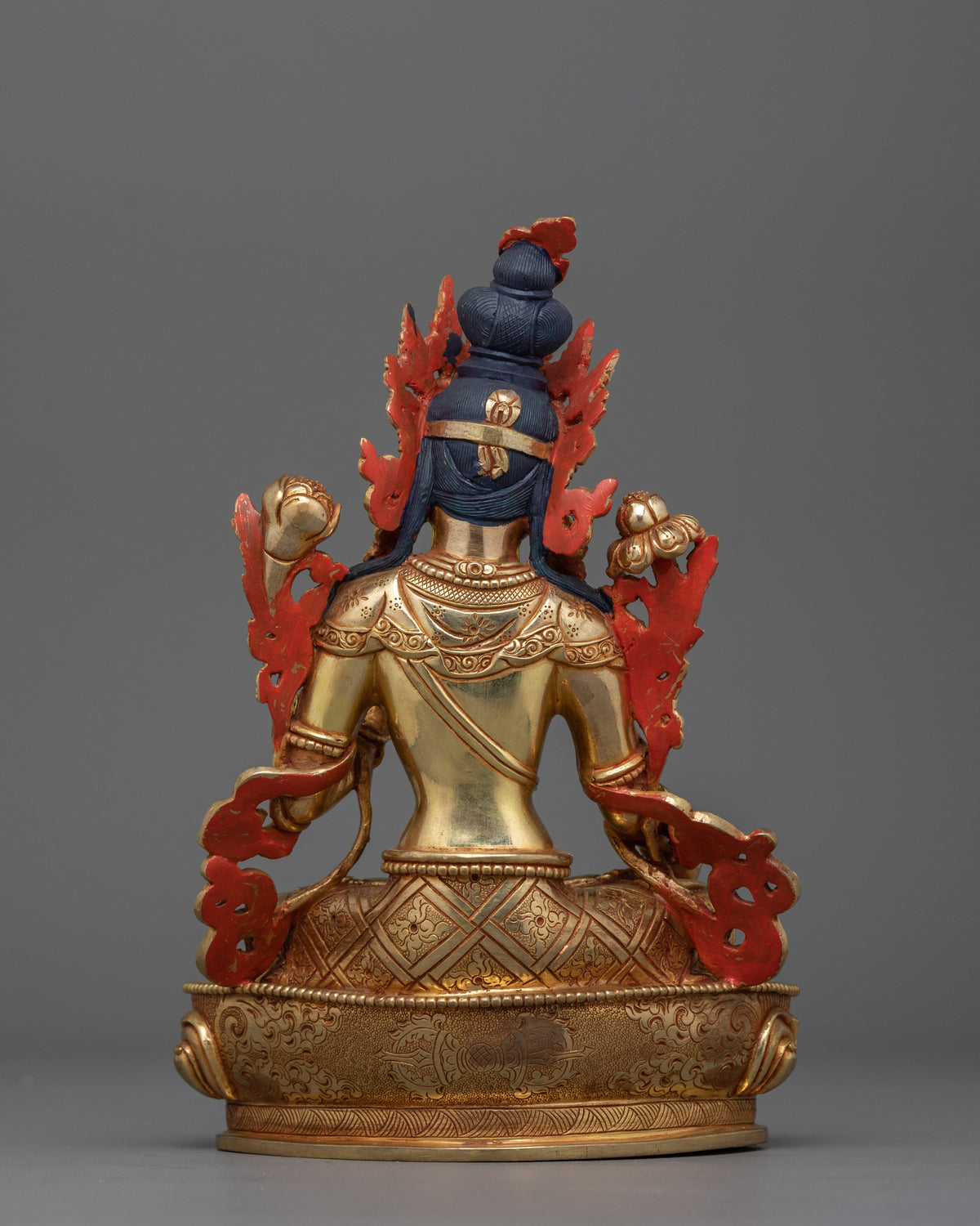 24K Gold Gilded Wisdom White Tara | Emblem of Healing and Longevity