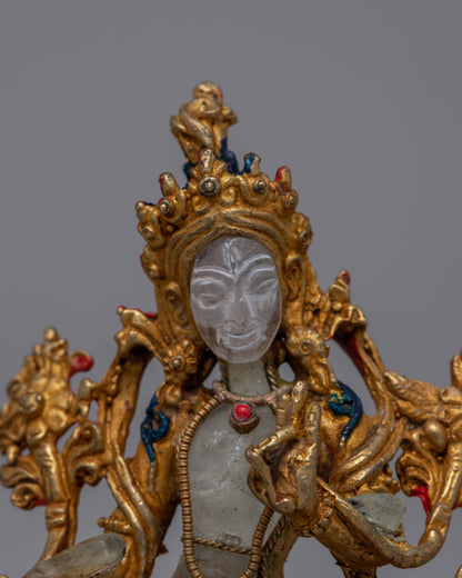 Small White Tara Statue | Graceful Representation of the Compassionate Tara