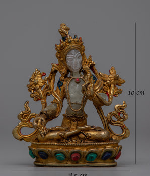Small White Tara Statue | Graceful Representation of the Compassionate Tara
