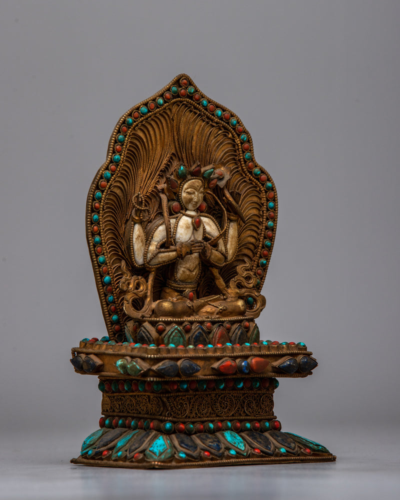 4 Arms Chenrezig Buddha Statue | Intricately Crafted to Embody the Boundless Compassion