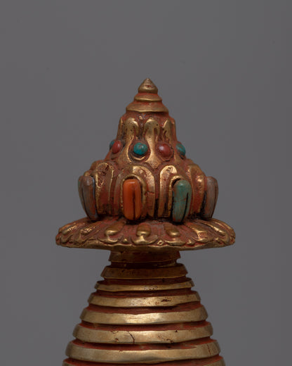 Buddhist Copper Kadampa Stupa | Channeling the Wisdom and Serenity of Buddhist Tradition