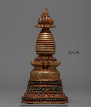 Buddhist Copper Kadampa Stupa | Channeling the Wisdom and Serenity of Buddhist Tradition