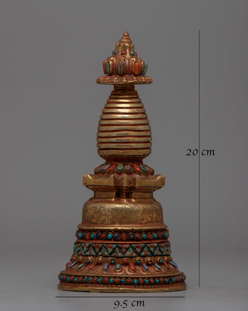 Buddhist Copper Kadampa Stupa | Channeling the Wisdom and Serenity of Buddhist Tradition