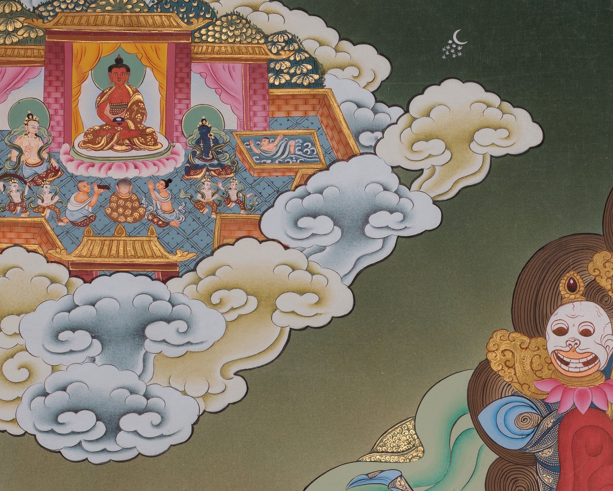 Samsara Wheel of Life Thangka | Tibetan Buddhist Painting of Karma and Rebirth
