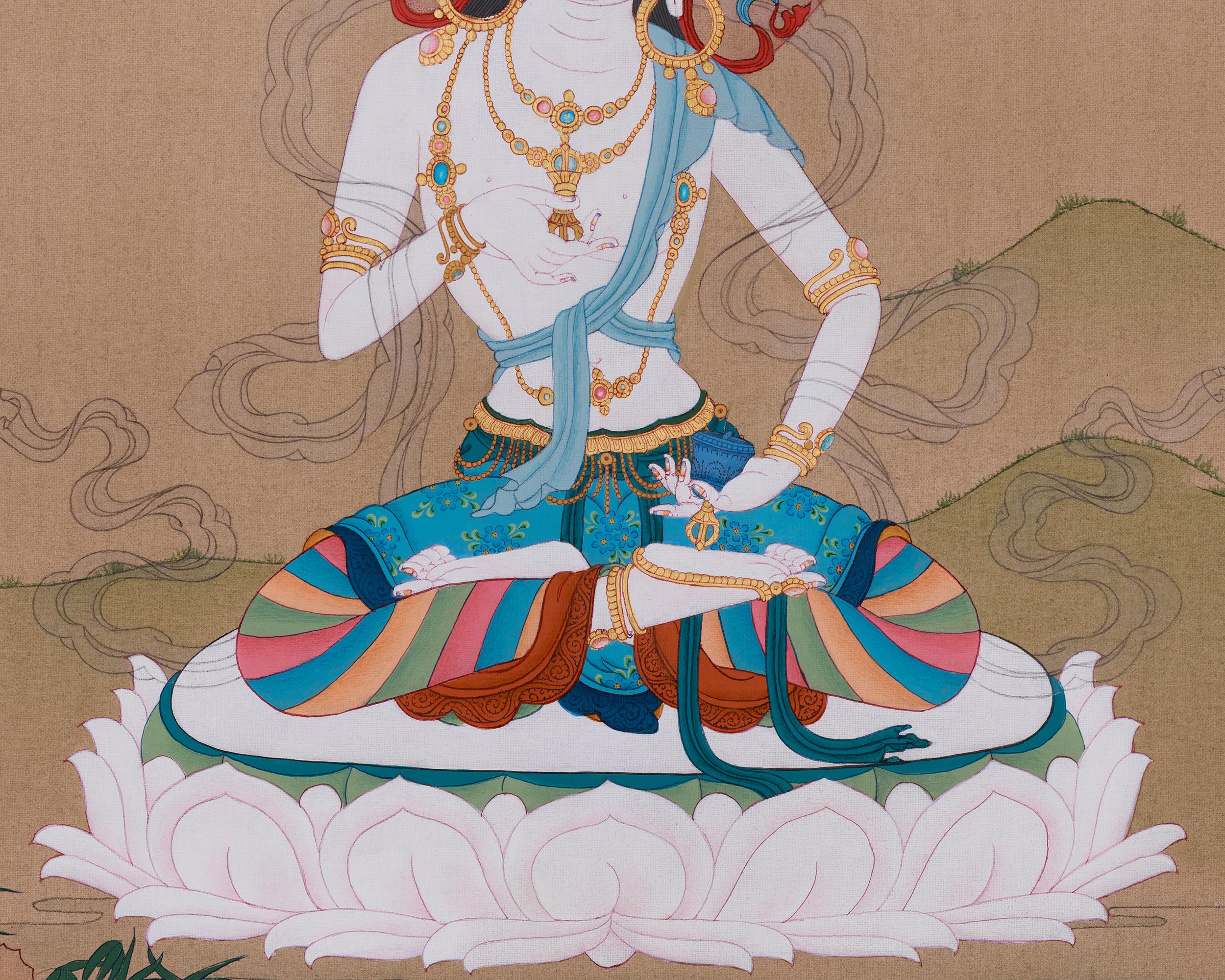 Vajrasattva Purity Deity | Karma Cleansing Ritual Art