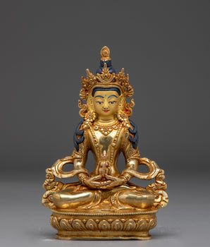 Himalayan Serene Amitayus Golden Statue