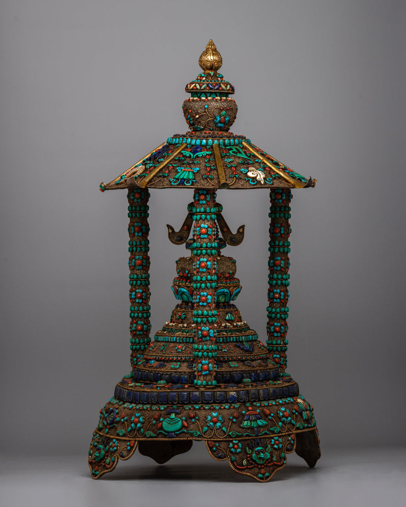 Premium Copper Stupa | Masterfully Crafted to Reflect the Divine Wisdom of Buddhist Tradition